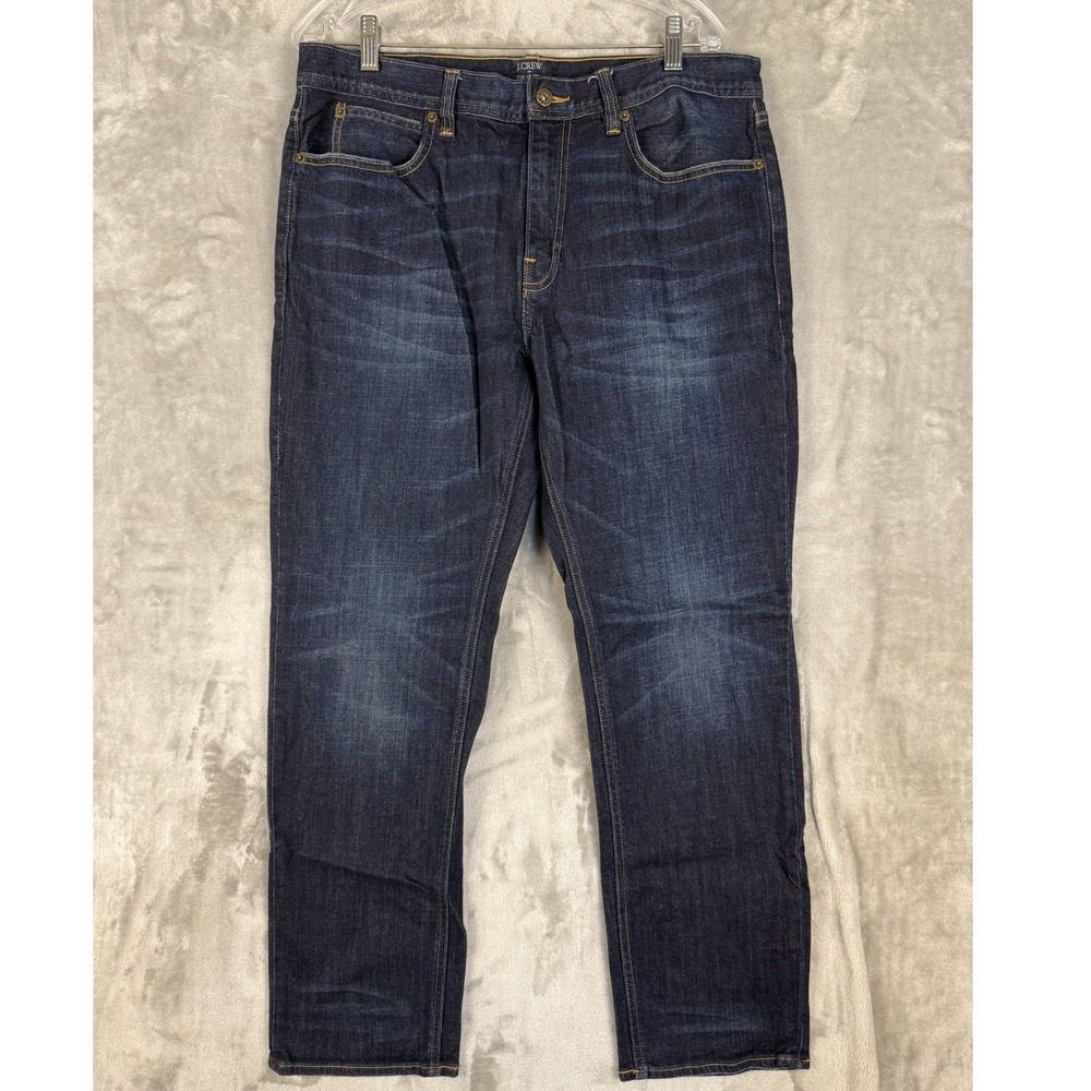 Y2K J. Crew The Sutton Men's Dark Wash Straight Leg Jeans Size 34x30‎